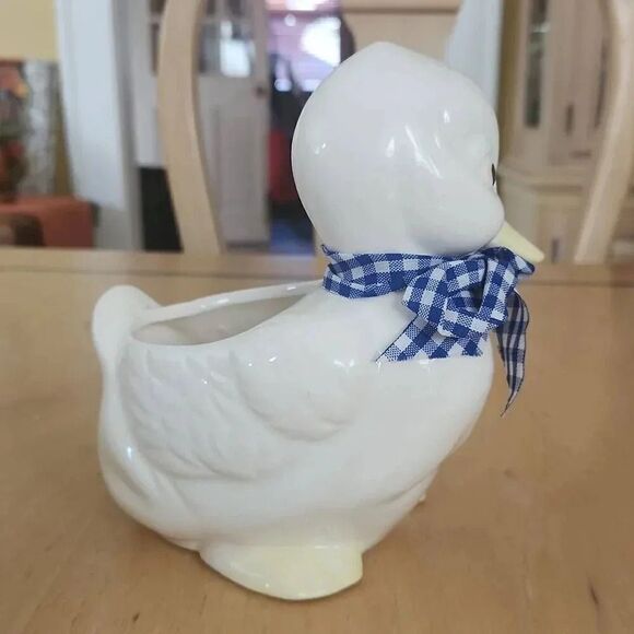 White duck porcelain planters set of 2 - Picture 7 of 11